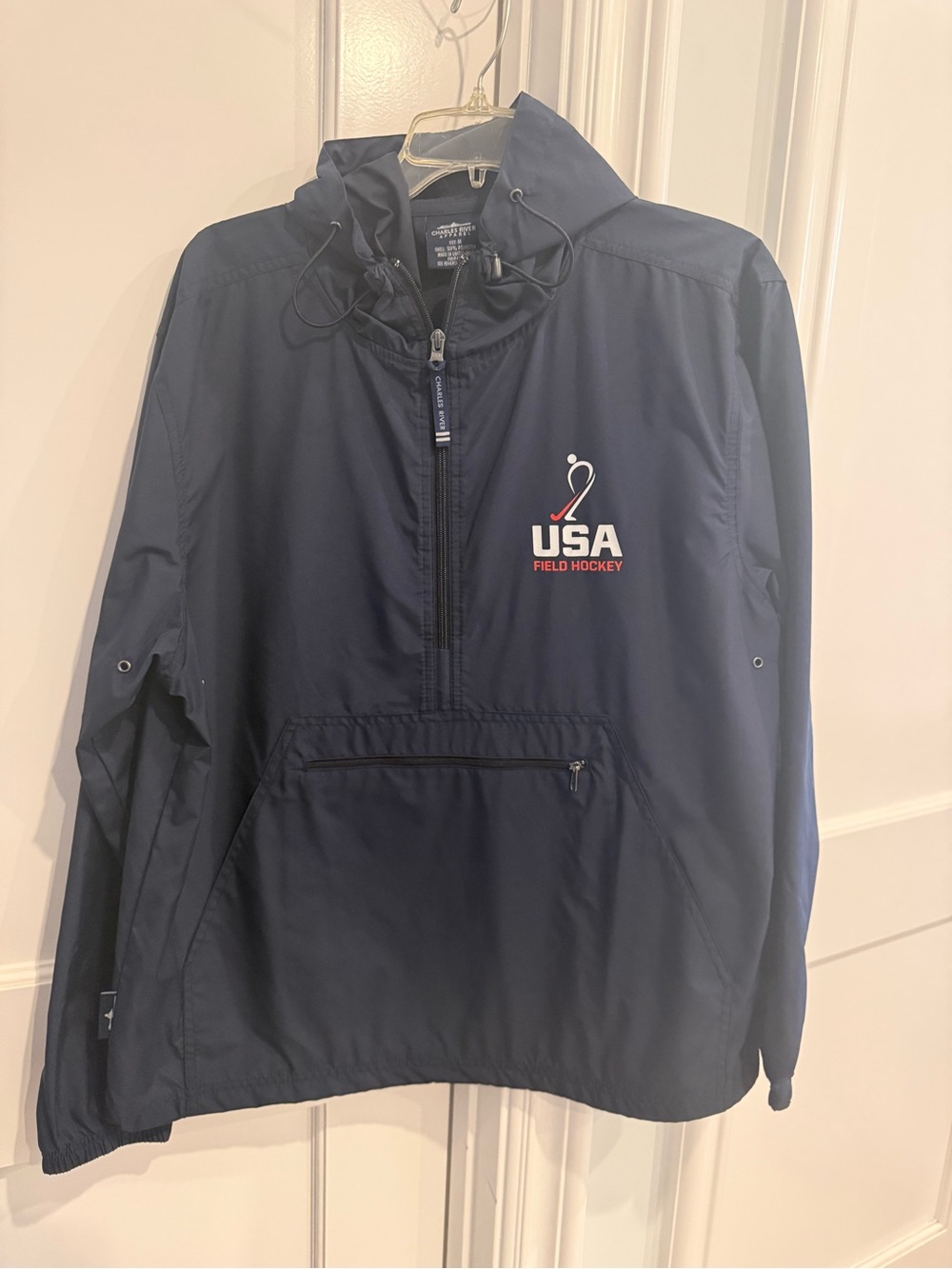 Charles River Apparel Navy USA Field Hockey Windbreaker Pullover